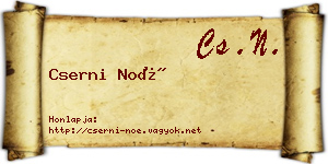 Cserni Noé névjegykártya